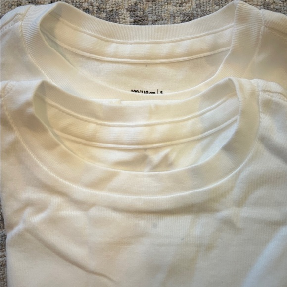 Hanna Andersson Organic Cotton White Short Sleeve Undershirts (2) size 100/110 S - Picture 4 of 4